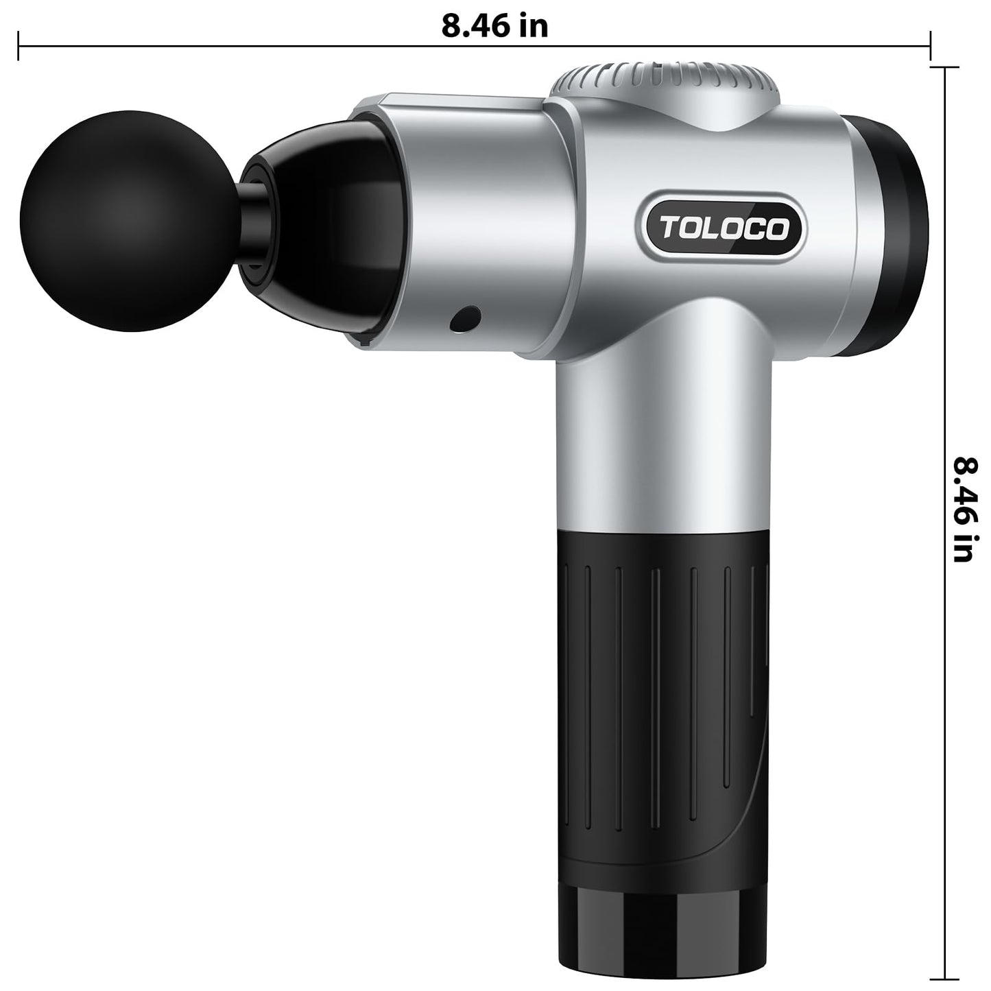 TOLOCO Massage Gun, Deep Tissue Back Massage for Athletes for Pain Relief, Percussion Massager with 10 Massages Heads & Silent Brushless Motor, Mothers Day Gifts, Black