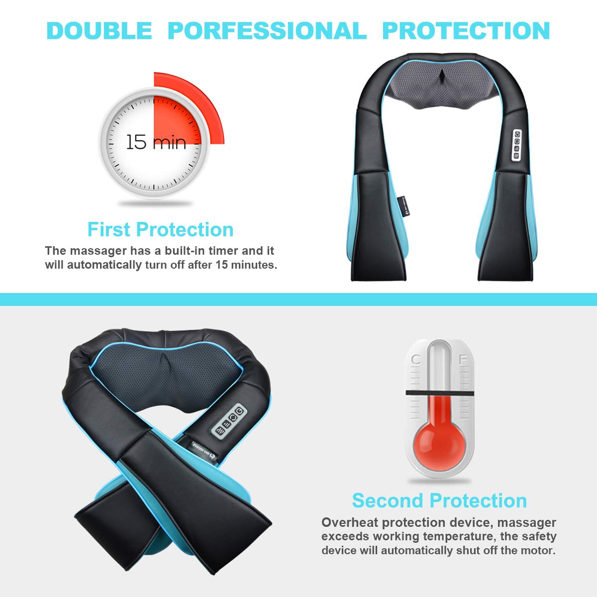 Mo Cuishle Shiatsu Neck Massager for Pain Relief – Deep Kneading Back Shoulder Massage with Heat – Ideal for Valentine’s Day, Christmas, Mother's Day, Father's Day, Gifts for Men Women Mom Dad Her Him