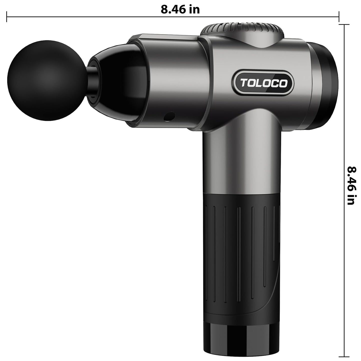 TOLOCO Massage Gun, Deep Tissue Back Massage for Athletes for Pain Relief, Percussion Massager with 10 Massages Heads & Silent Brushless Motor, Mothers Day Gifts, Black