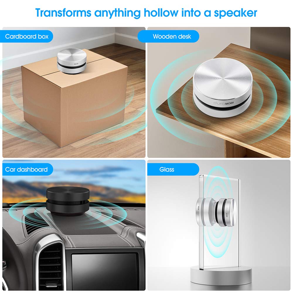 Wirelessly BT Mini Speaker Bone Conduction Wireless, Stereo Bass Sound Creative Portable Speaker Mini Size Music Player Built-in Mic Sound Box for Home,Outdoor,Travel