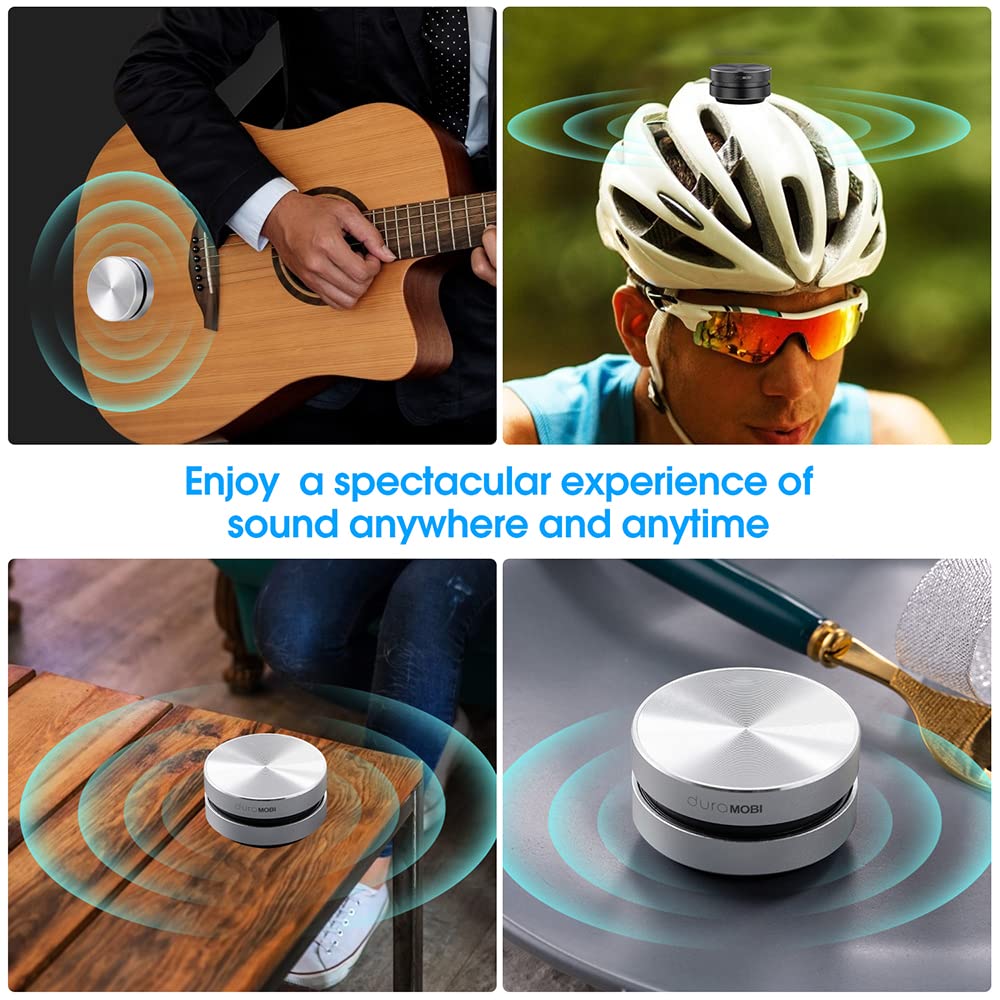 Wirelessly BT Mini Speaker Bone Conduction Wireless, Stereo Bass Sound Creative Portable Speaker Mini Size Music Player Built-in Mic Sound Box for Home,Outdoor,Travel