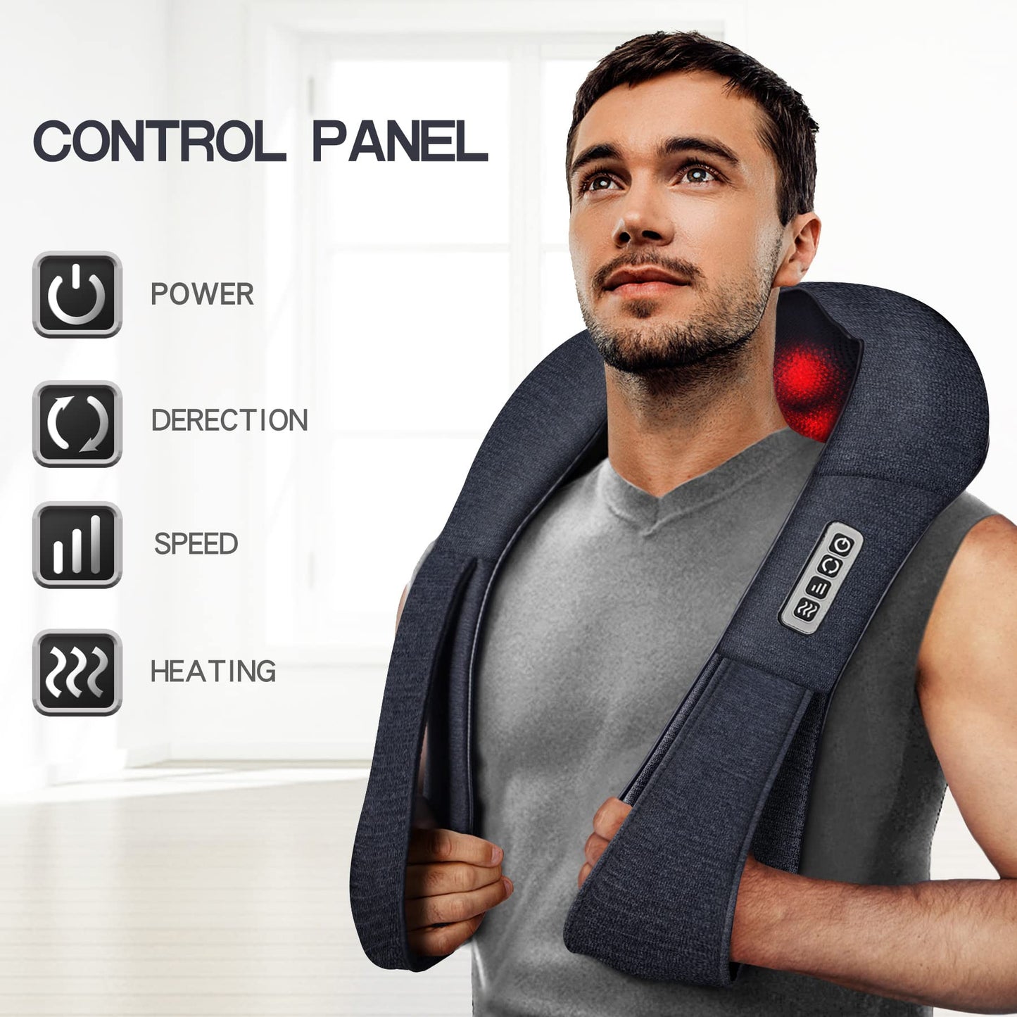 Mo Cuishle Shiatsu Neck Massager for Pain Relief – Deep Kneading Back Shoulder Massage with Heat – Ideal for Valentine’s Day, Christmas, Mother's Day, Father's Day, Gifts for Men Women Mom Dad Her Him