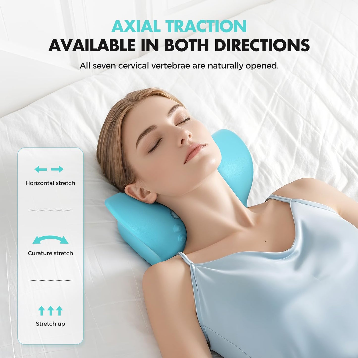 Smedz Neck Massager 2026 New Upgrade 3 in 1 Portable Massager with Heat and Comfortable Stretching - Adjustable Intensity for Neck and Shoulder Relaxation at Home, Office