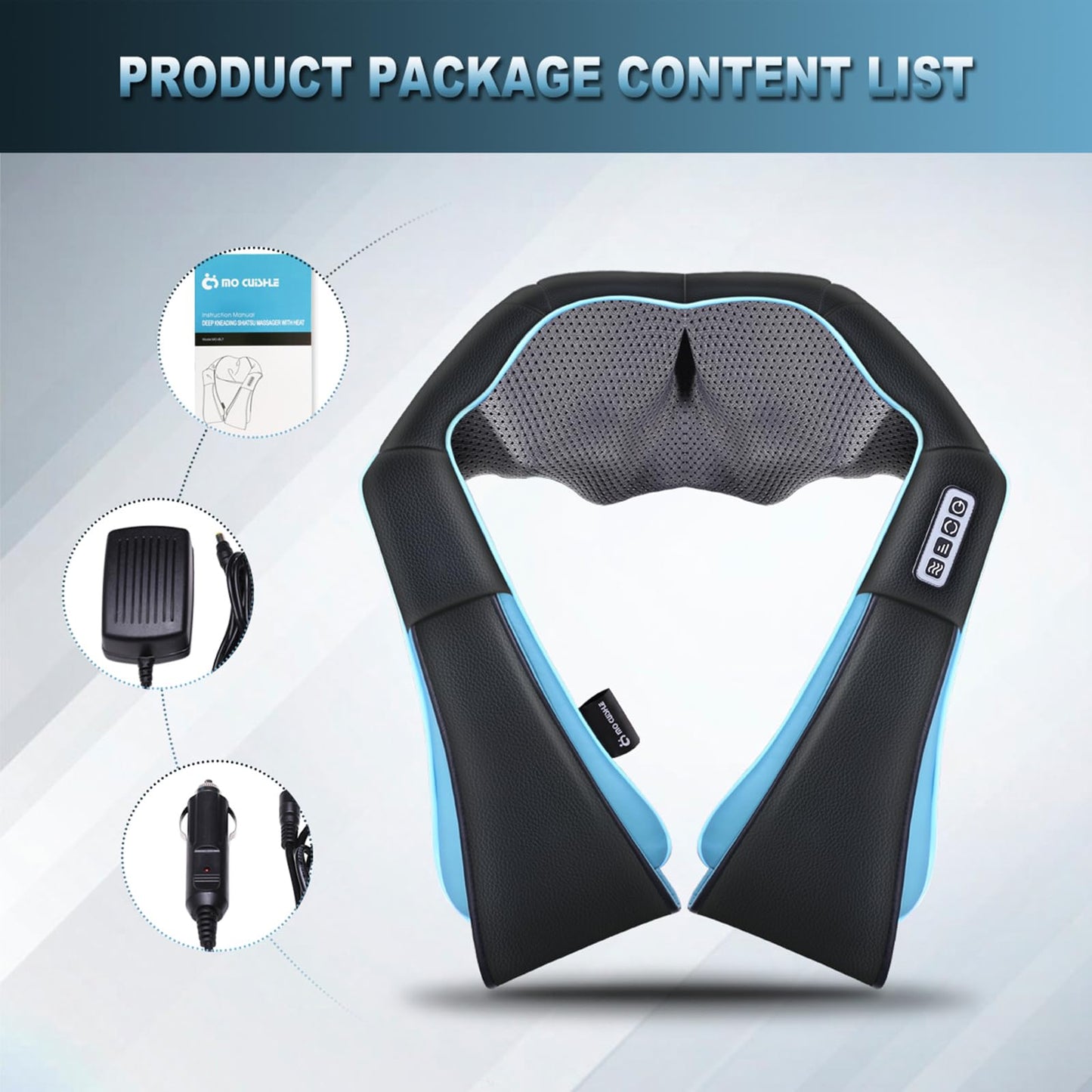Mo Cuishle Shiatsu Neck Massager for Pain Relief – Deep Kneading Back Shoulder Massage with Heat – Ideal for Valentine’s Day, Christmas, Mother's Day, Father's Day, Gifts for Men Women Mom Dad Her Him