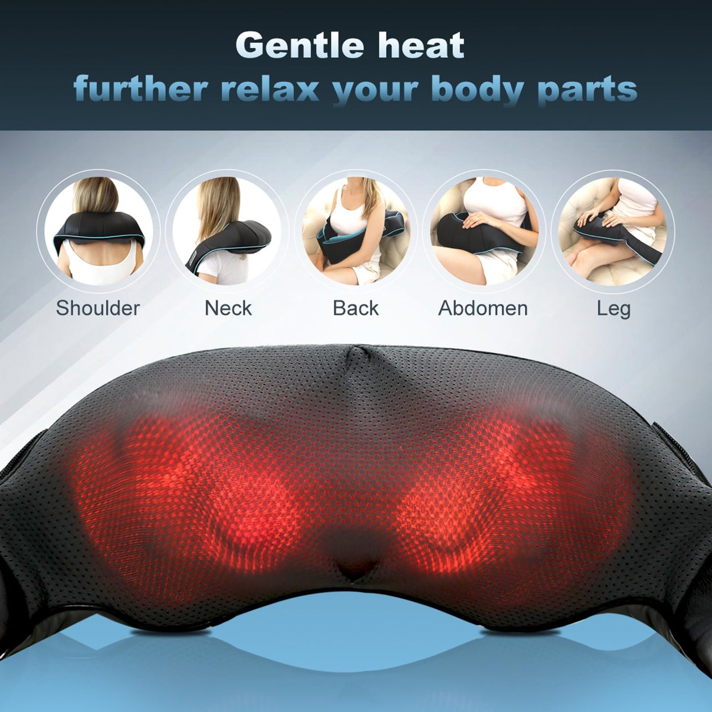 Mo Cuishle Shiatsu Neck Massager for Pain Relief – Deep Kneading Back Shoulder Massage with Heat – Ideal for Valentine’s Day, Christmas, Mother's Day, Father's Day, Gifts for Men Women Mom Dad Her Him
