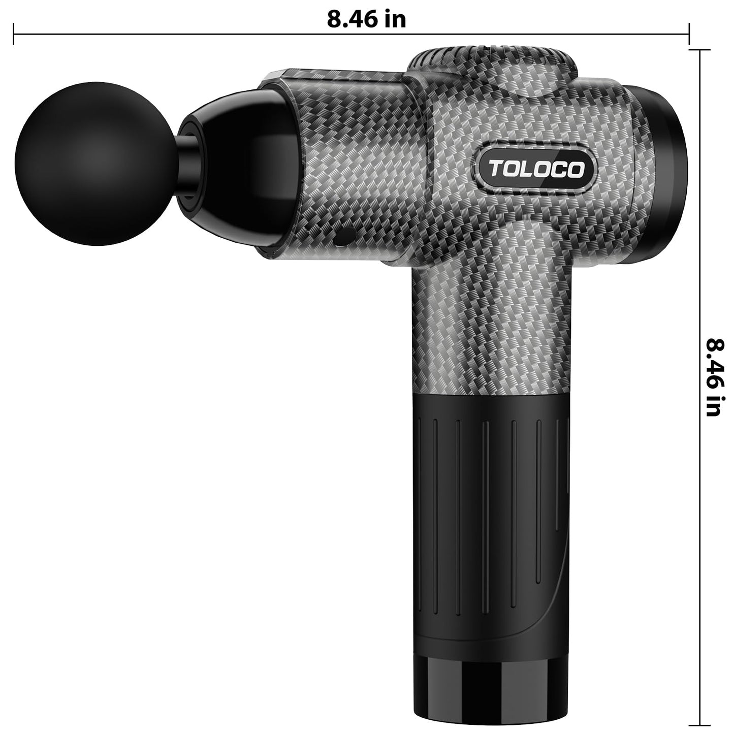 TOLOCO Massage Gun, Deep Tissue Back Massage for Athletes for Pain Relief, Percussion Massager with 10 Massages Heads & Silent Brushless Motor, Mothers Day Gifts, Black