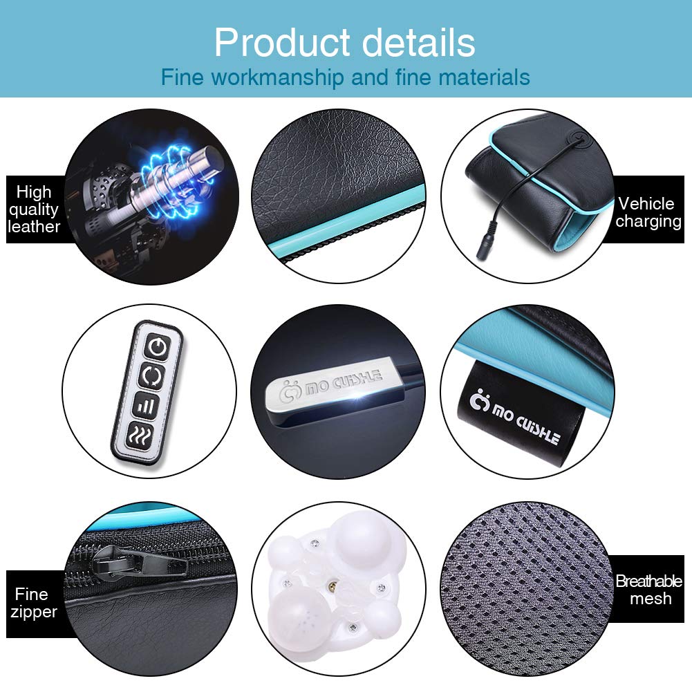 Mo Cuishle Shiatsu Neck Massager for Pain Relief – Deep Kneading Back Shoulder Massage with Heat – Ideal for Valentine’s Day, Christmas, Mother's Day, Father's Day, Gifts for Men Women Mom Dad Her Him